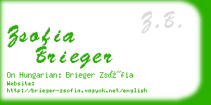 zsofia brieger business card